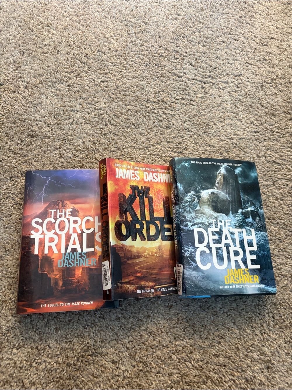 Maze Runner Last 3 Books The Scorch Trials, The Kill Order, The Death Cure